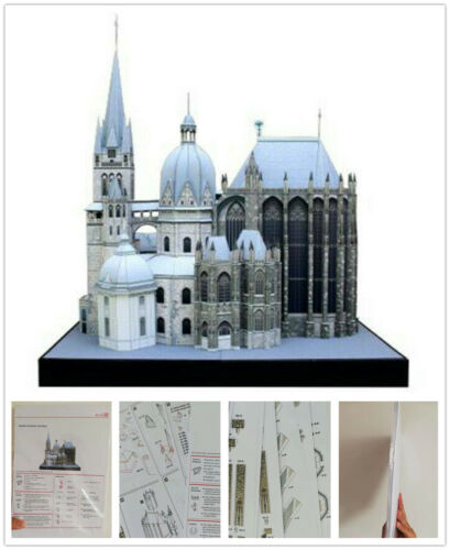 New DIY The Famous Aachen Cathedral Germany 3D Paper Model Building Puzzle Kit 