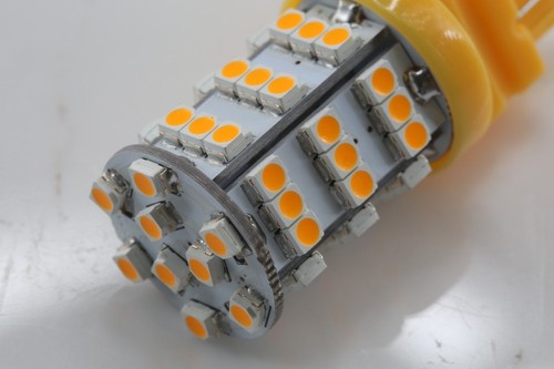7443 7440 Amber Yellow LED light bulbs Turn Signal Blinker Corner 54-SMD