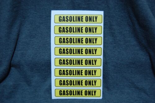 Fuel Door Label FREE SHIP Sticker 8 GASOLINE ONLY Decals Car Truck Gas Cans