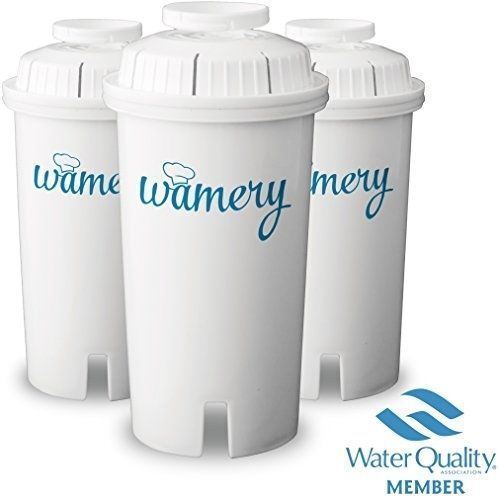 Fits Brita and Universal Pitcher Wamery Water Filter Replacement 3 Pack 