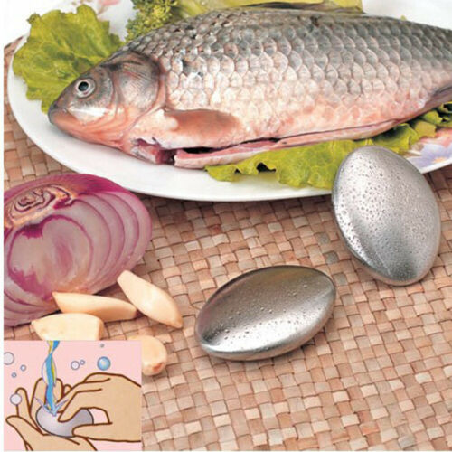 Details about  / Oval Stainless Steel Fish Soap Kitchen Odor Remover Garlic Deodorize Gadget US