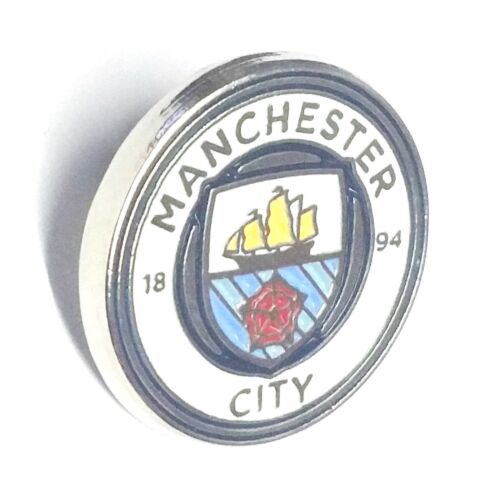 Manchester Man City Crest Pin Badge Official Football Club Fan Merchandise Gift