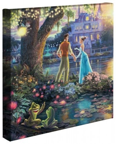 Thomas Kinkade Disney The Princess and the Frog 14 x 14 Gallery Wrapped Canvas