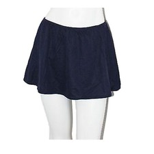 Women's Swim Skirt Skirtini Cover Up Swimsuit Bottom, Built in Bikini, Navy