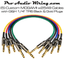 5 Multi-Color TRS Black /& Gold Studio Patch Cables MOGAMI 2549 2.5ft
