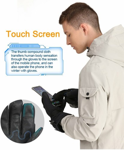 6H Outdoor Motorcycle Electric Heated Gloves Warmer Hands+2 Rechargeable Battery