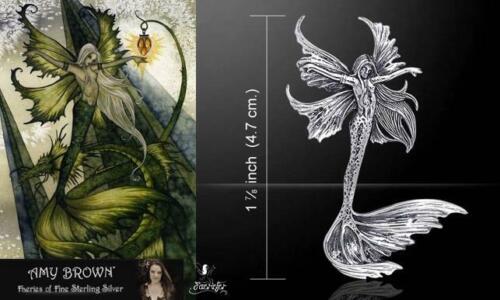 Calling The Storm Fairy pendant by artist Amy Brown Peter Stone Just Like Silver