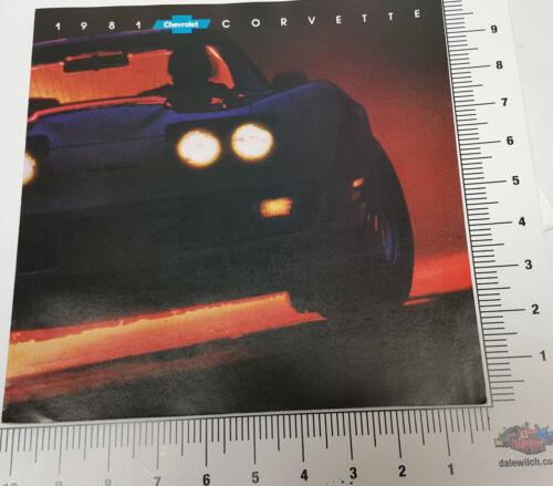 1981 Chevrolet Corvette Fold Out Dealer Sales Showroom Brochure pamphlet