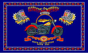 Harleys /& Whiskey Flag 3x5 Polyester Motorcycle Bike