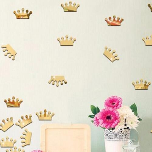 Princess Crown Pattern Wall Sticker Cute Decal Girl Bedroom Nursery Room Decor S