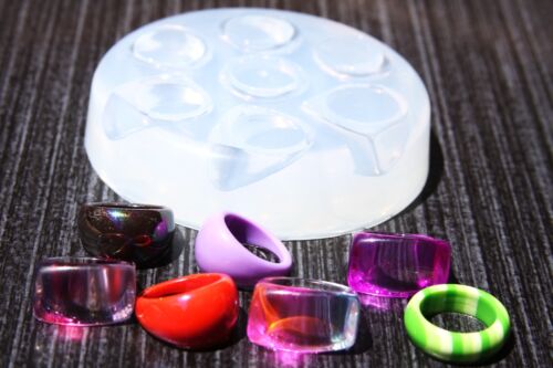 9 Clear silicone rings Molds 7pc size 6,5 Free USA shipping! 7,5 7 8 A01