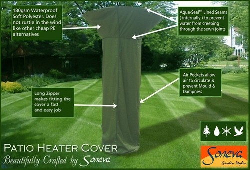 Patio Heater Luxury Polyester Fully Weatherproof Furniture Cover Black Or Green - Green Waterproof Patio Furniture Cover Patio Heater Luxury Polyester Fully Weatherproof Furniture Cover Black Or Green - Green Waterproof Patio Furniture Cover