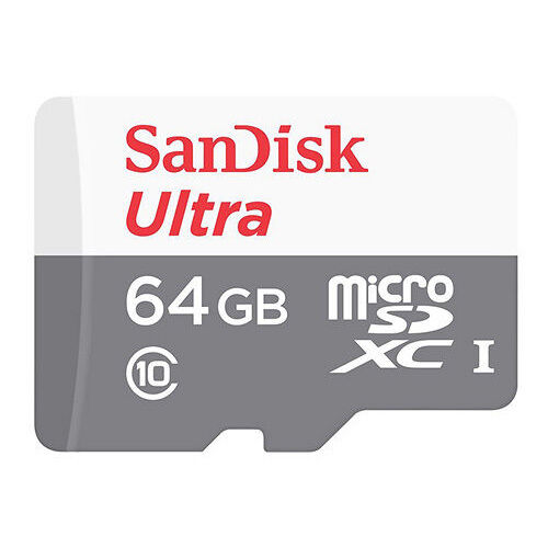 SanDisk 64GB clase 10 UHS-1 Micro SD Micro SDXC Tarjeta de memoria 100MB/s Ultra Gris 