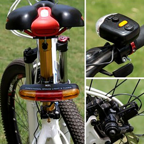 7 LED Bicycle Bike Turn Signal Directional Brake Light Lamp 8 sound Horn S3 USA