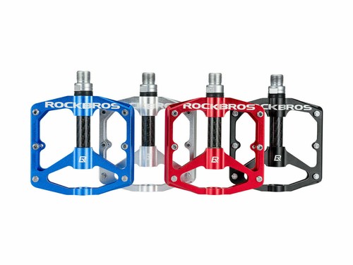 RockBros Bicycle Road Mountain Bike Pedals Carbon Fiber Sealed Bearings