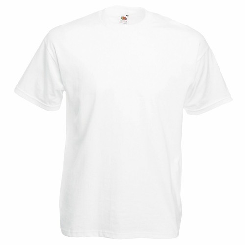 FRUIT OF THE LOOM PLAIN BLANK MENS WOMENS VALUEWEIGHT T-SHIRT S-2XL SS6