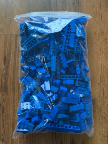 Steine//Bricks gebraucht LEGO Kiloware//kg blau Basicfarben