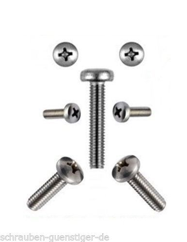 Linsenschrauben 2,5 mm DIN 7985 M 2,5 x 8 Edelstahl A2 10 Stk
