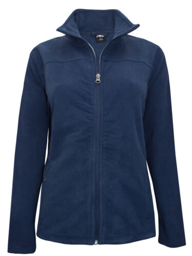 Ladies Petrol Blue Zip Through Micro Fleece Jacket Winter Warm Cardigan Coat.