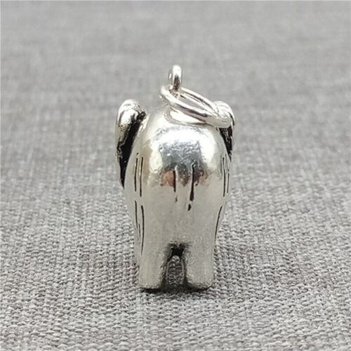 925 Sterling Silver Elephant Charm Pendant for Necklace 
