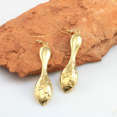 Unique African Style 18k Gold Filled Dangling Earrings