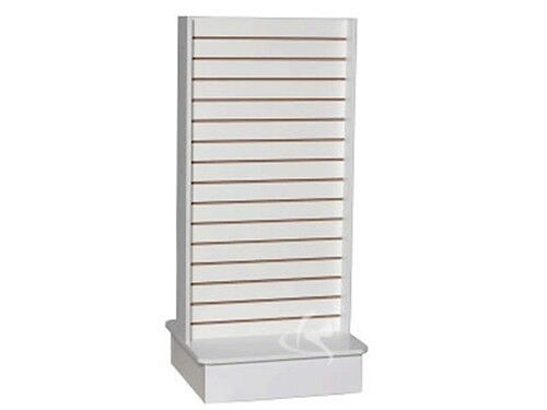 Slatwall Unit Tower White Knock down Display Store Fixture #SC-SWT//W