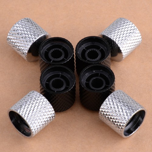 4x Ein Metallknopf Potiknopf Reglerknopf Domeknopf Metall Knopf E-Gitarren Bass