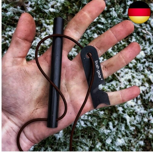 Black Steels XXL Feuerstarter Feuerstahl Starker Funkenflug