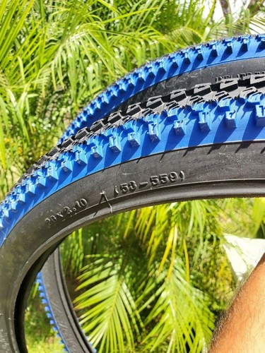 2 TIRE 26/"X2.10/" Blue BLACK WALL DELI MOUNTAIN BIKE TIRES TUBES
