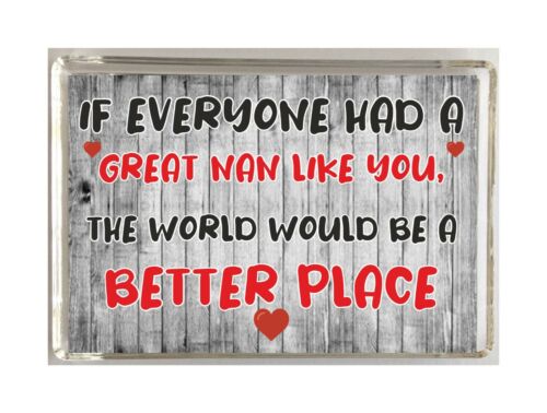 Novelty Fridge Magnet The World Would Be A Better Place Nice Great Nan Gift 
