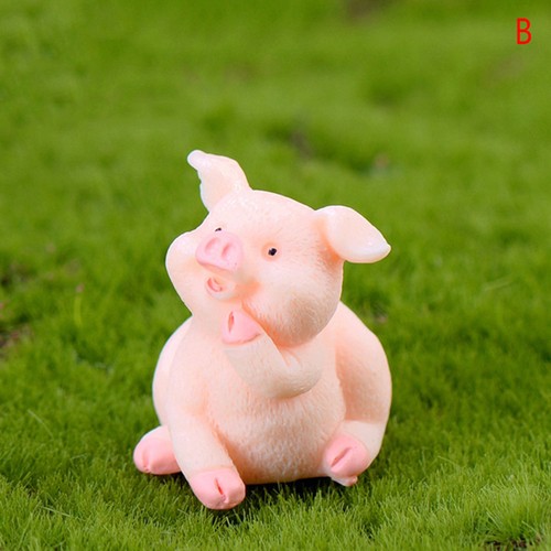 Zodiac Pig Mini Miniature Figurine Fairy Garden Dollhouse Decor Micro LandscapeA