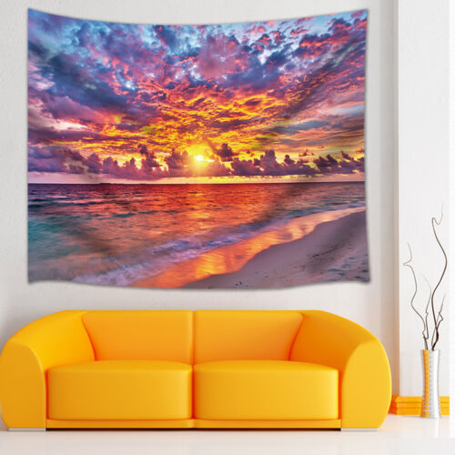 Seaside Afterglow and Sunset Tapestry Decor for Bedroom Living Room Wall Hanging