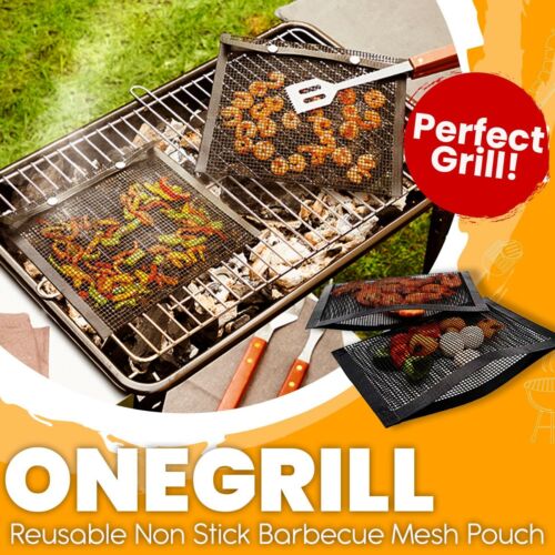 OneGrill Reusable Non Stick Barbecue Mesh Pouch 