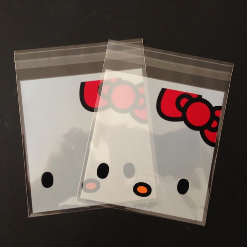 25 pc Hello Kitty Self Seal Plastic Bag Jewelry Packing Gift Bags For Party B1