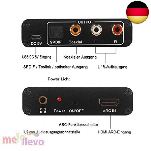 Digital HDMI ARC zu SPDIF Optical HDMI Audio Konverter Adapter Koaxial