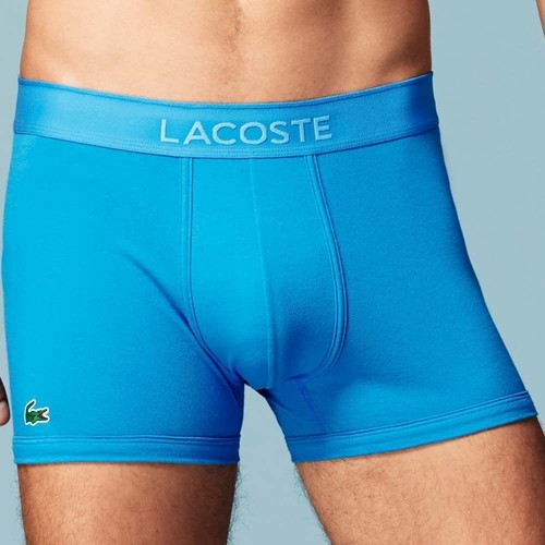Aqua Blue Lacoste Micro Pique Cotton Modal Stretch Boxer Trunk