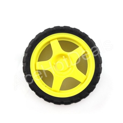 4PCS Arduino Smart Car Robot Plastic Tire Wheel with DC 3-6V Gear Motor