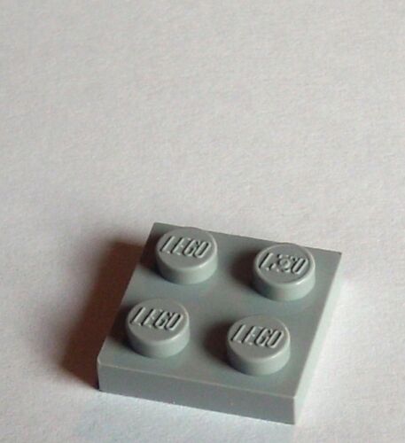Lego 50 Pieces Plate 2x2 Light Bluish Grey 3022 New Panel Plates City Basics