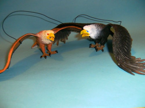 Adler Weißkopfseeadler Hartgummi 2erSet 35cm Greifvögel Vogel Vögel Greifvogel