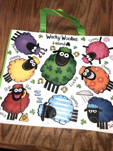 Dublin Gift Wacky Woollies Bag For Life-3623 New W/Tags Multicolored Sheep Tote 