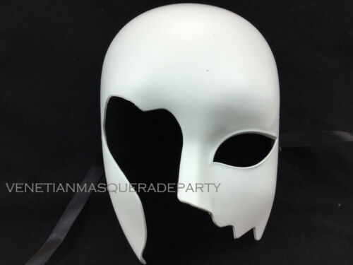 Unpainted White Blank DIY Halloween Costume Party Cat Bat Skull Phantom Eye Mask