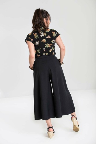 Hell Bunny Murphy culotte Corto Pantaloni 3//4 Lunghezza Pantaloni Gamba Larga XS-4XL