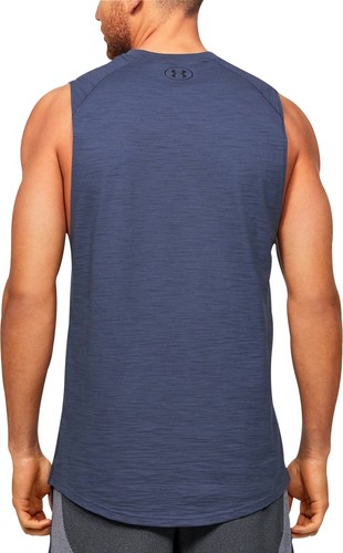 Blue Under Armour Charged Cotton Mens Training Vest