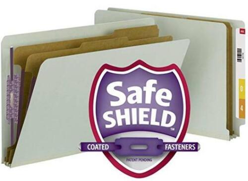 Smead Pressboard Classification File Folder SafeSHIELD Fastener 2 Divider~LEGAL