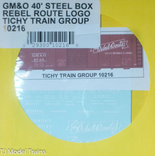 Mobile & Ohio 40' Steel Boxcar Tichy Train Group #10216 Decal for Gulf Rebel 