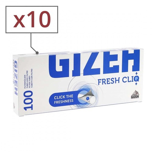 10 boites de 100 tubes gizeh fresh cliq