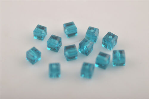 6mm 8mm 10mm Charms Glass Crystal Faceted Cube Loose Spacer Beads Jewelry Making 