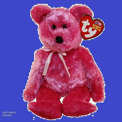TY BEANIE BABY SHERBET the Bear Raspberry Version Plush BUY NOW