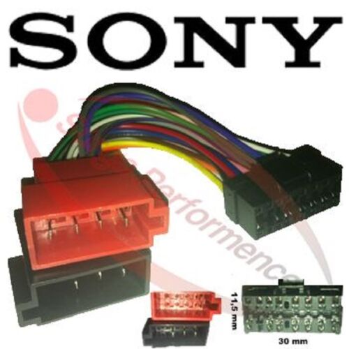 Sony autoradio Adaptateur connecteur câble radio DIN ISO 16 pin faisceau voiture auto NEUF 