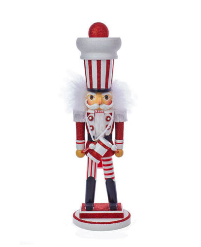 Kurt Adler Hollywood Nutcracker Red and White Soldier with Drum Nutcracker New
